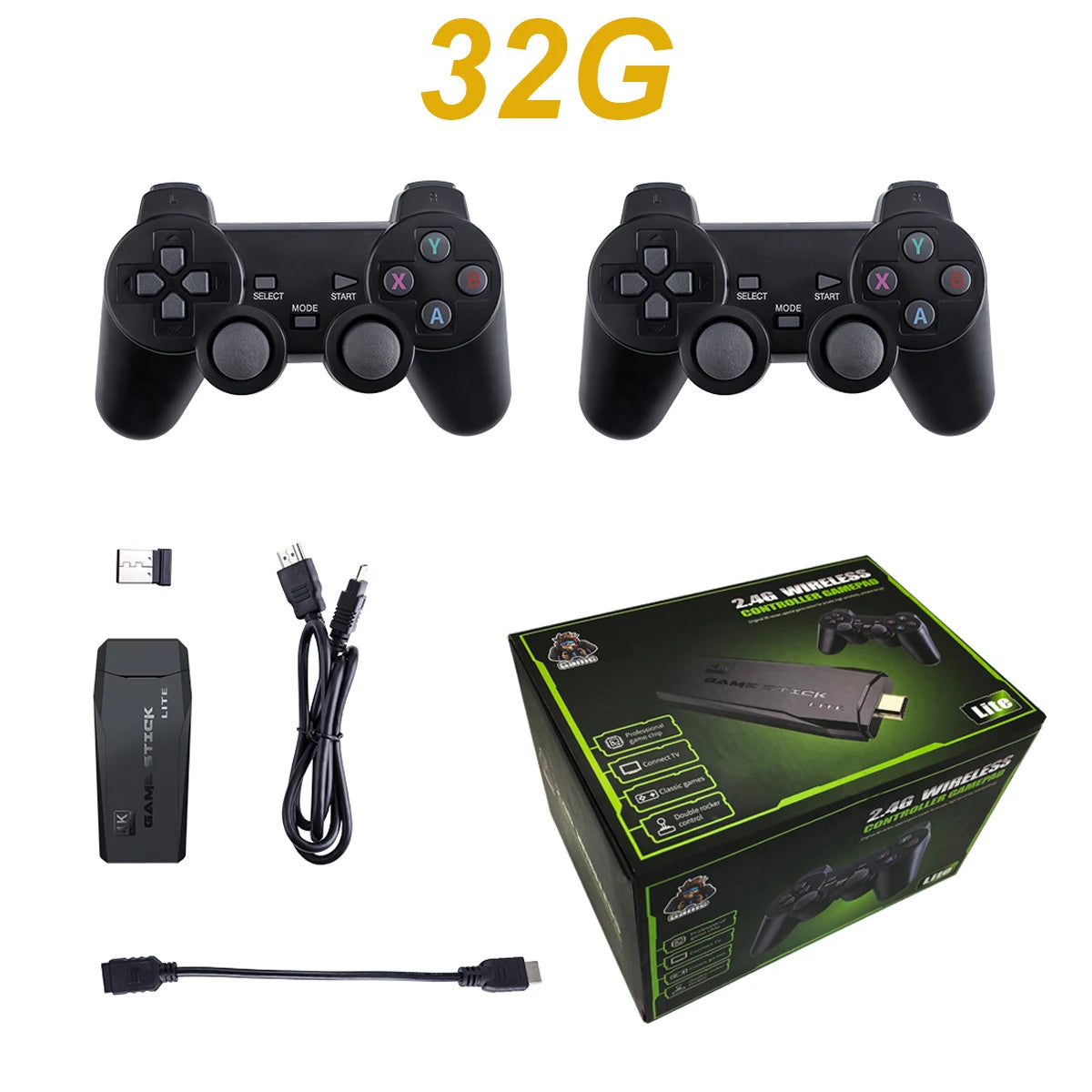 Video Game Console 64G Built-In 20000 Games Retro Handheld Game Console Wireless Controller Game Player for Children Xmas Gifts