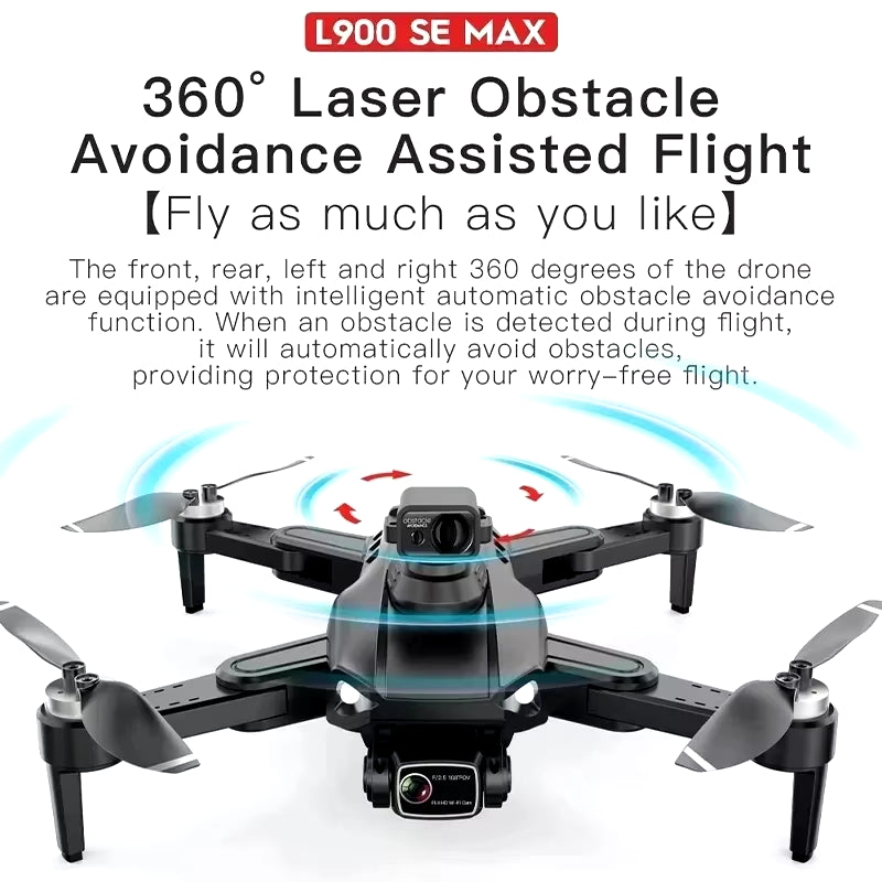 L900 Pro SE MAX GPS Drone 4K Professional Dual HD Camera 5G WIFI FPV 360° Obstacle Avoidance Brushless Rc Quadcopter Drones Toy