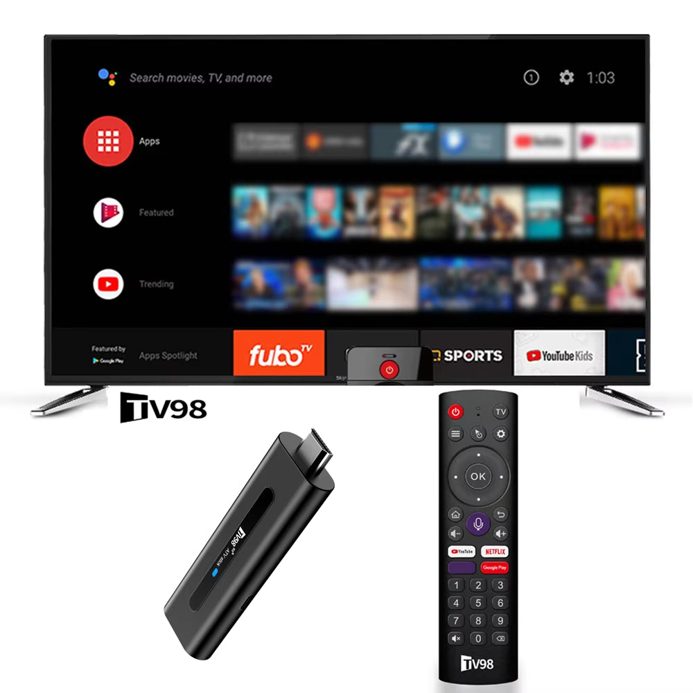 Mini TV Stick Android 14 Support 8K Video 4K Wifi 2.4G/5G Allwinner H313 Quad Core Cortex A53 Voice Remote Smart TV Box