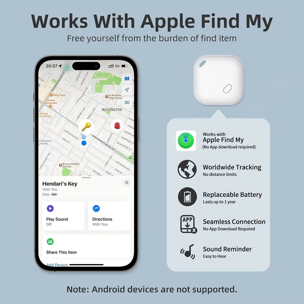 Mini Tracking Device for Apple Find My Key Smart Itag Child Finder Pet Car GPS Lost Tracker Smart Bluetooth Tracker IOS System