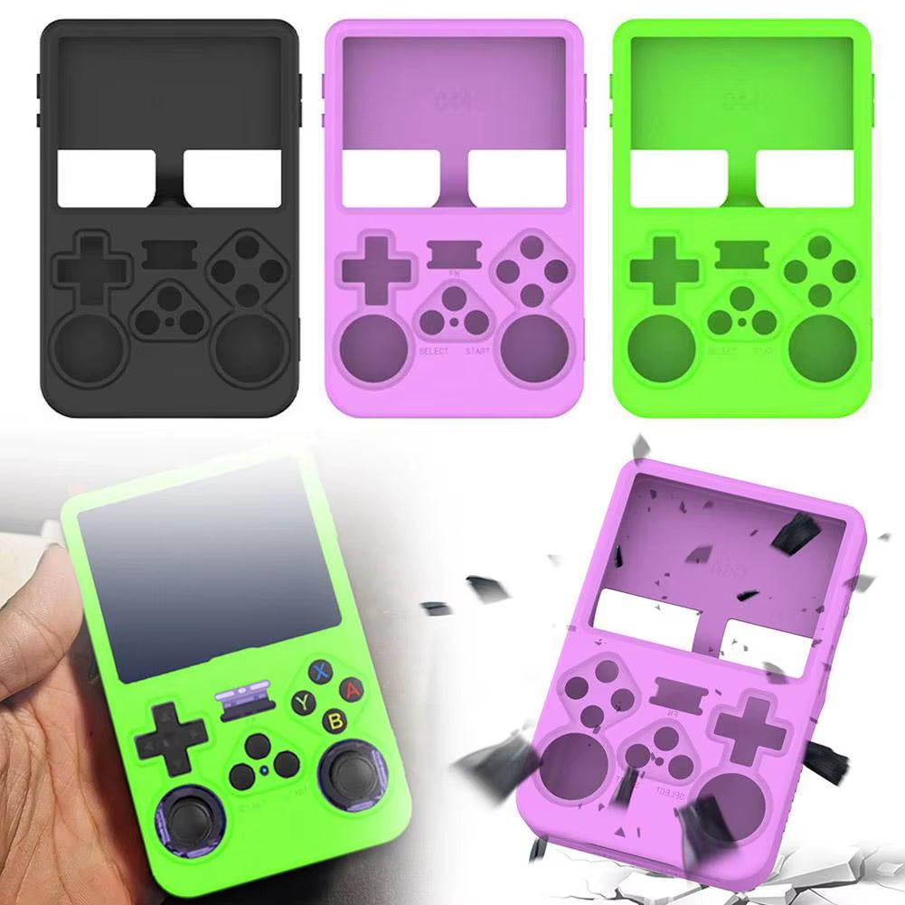 Silicone Case for R36S Handheld Game Console Silicone Protective Cover Anti-Scratch Storage Box Soft Shell