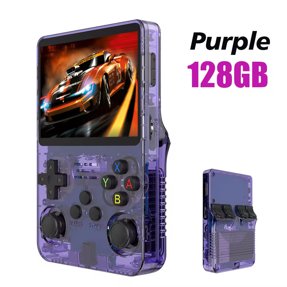 Open Source R36S Retro Handheld Video Game Console Linux System 3.5 Inch IPS Screen Portable Pocket Video Player R35S 64GB Games