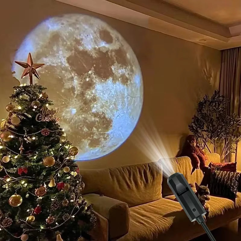 USB Ceiling Moon Earth Projection Atmosphere Light