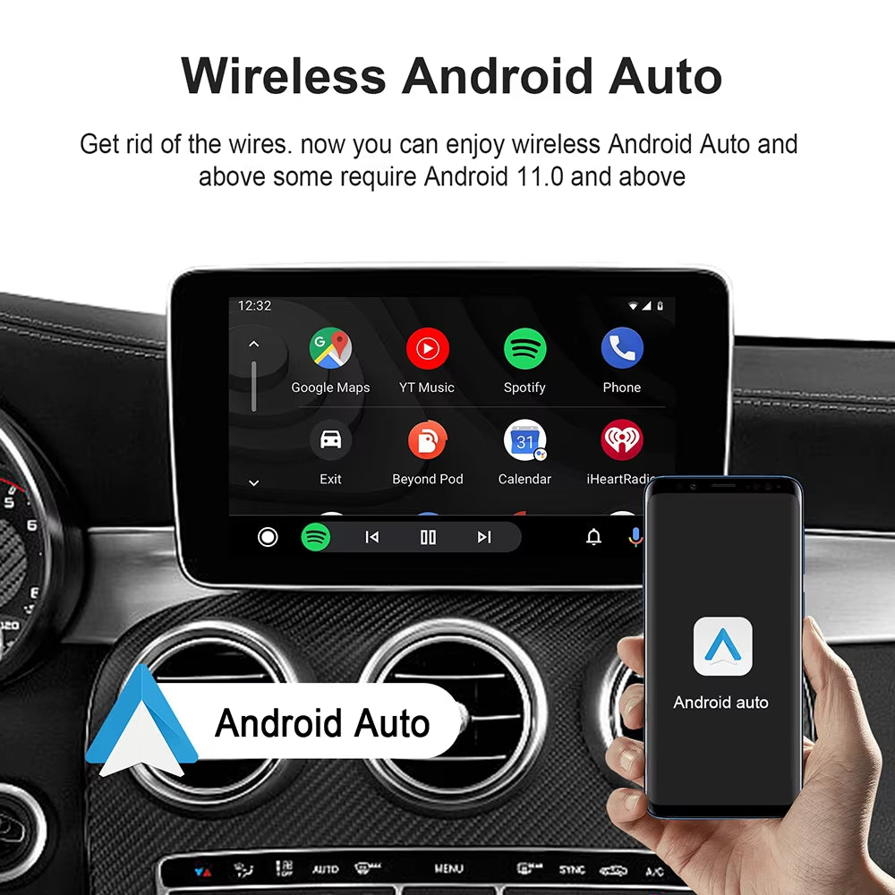 New Smart Carplay Ai Box Android 13 TV Box Wifi Wireless Android Auto Built-In Play Store for Netflix Youtube OEM Carplay Cars