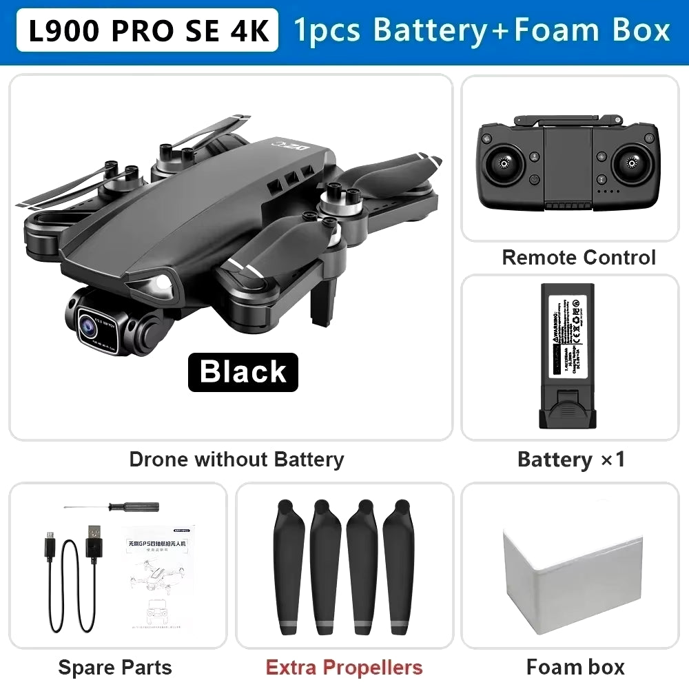 L900 Pro SE MAX GPS Drone 4K Professional Dual HD Camera 5G WIFI FPV 360° Obstacle Avoidance Brushless Rc Quadcopter Drones Toy