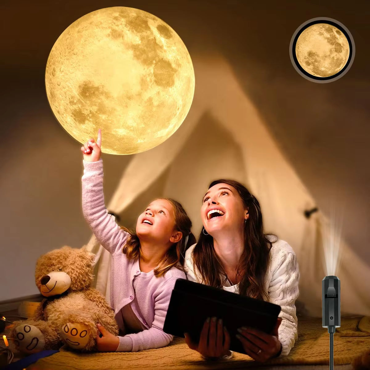 USB Ceiling Moon Earth Projection Atmosphere Light