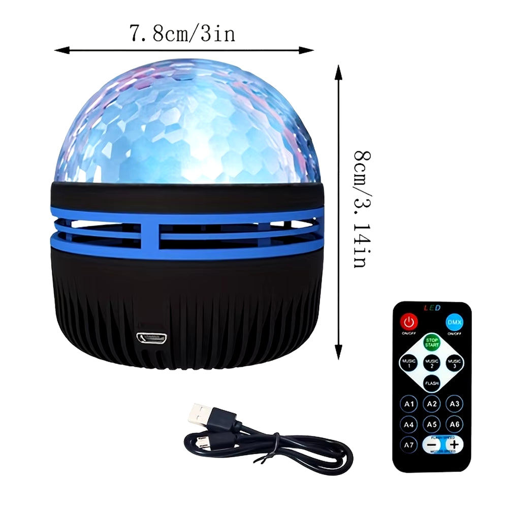 LED Starry Galaxy Projector Light RGB Smart Remote Control Star Aurora Lamp KTV USB Powered Auto Rotating for Home Bedroom Decor