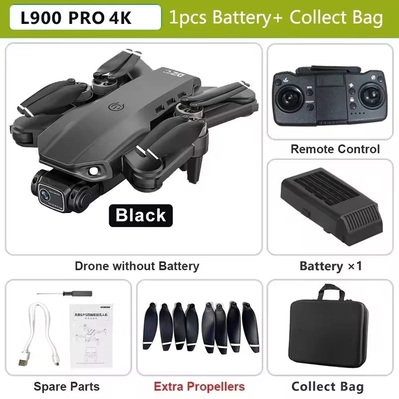 L900 Pro SE MAX GPS Drone 4K Professional Dual HD Camera 5G WIFI FPV 360° Obstacle Avoidance Brushless Rc Quadcopter Drones Toy