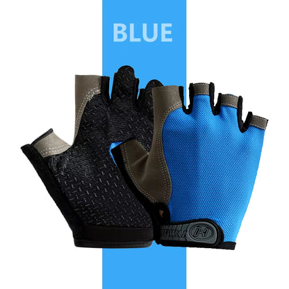 Professional Gym Fitness Breathable Anti-Slip Women Men Half Finger Summer Fishing Cycling Fingerless Gloves Female Bicycle Bike