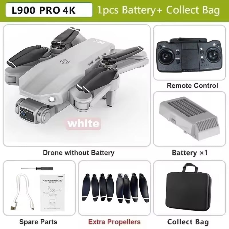 L900 Pro SE MAX GPS Drone 4K Professional Dual HD Camera 5G WIFI FPV 360° Obstacle Avoidance Brushless Rc Quadcopter Drones Toy