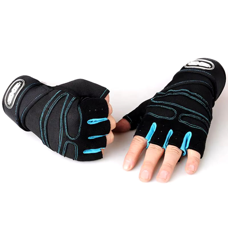 Gym Fitness Heavyweight Training Gloves Men Women Body Building Half Finger Non-Slip Gloves Wrist Support Weightlifting Sports