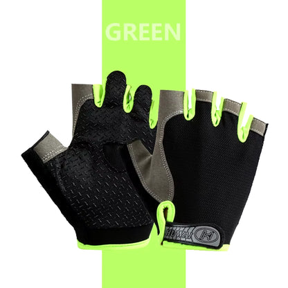 Professional Gym Fitness Breathable Anti-Slip Women Men Half Finger Summer Fishing Cycling Fingerless Gloves Female Bicycle Bike