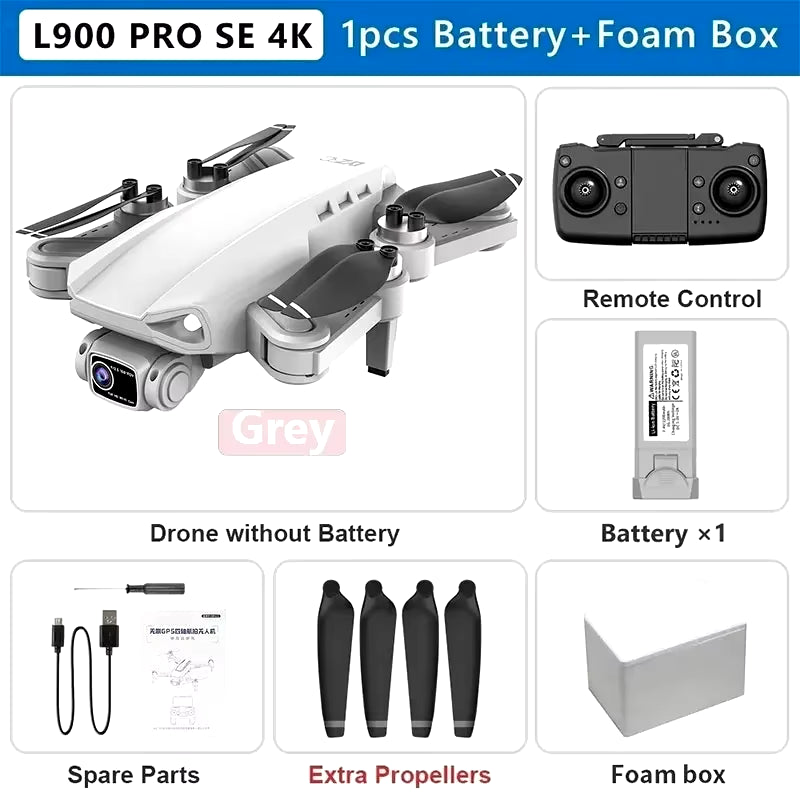 L900 Pro SE MAX GPS Drone 4K Professional Dual HD Camera 5G WIFI FPV 360° Obstacle Avoidance Brushless Rc Quadcopter Drones Toy