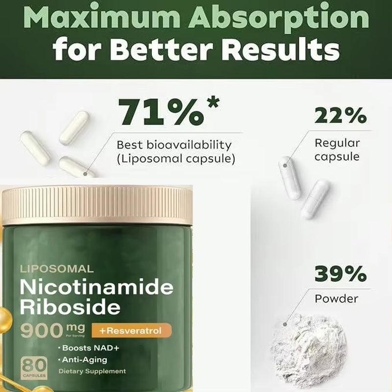 NAD+ Supplement - Liposomal Nicotinamide Riboside 900Mg